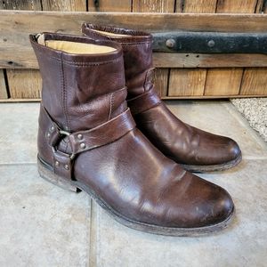 Frye harness ankle boots